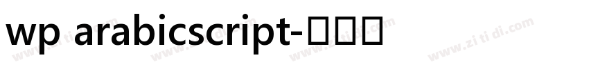 wp arabicscript字体转换